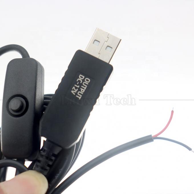 12VLEDストリップライト電源 オンオフ スイッチ USBコネクタをオープンワイヤーコンバーター充電ケーブルに 4