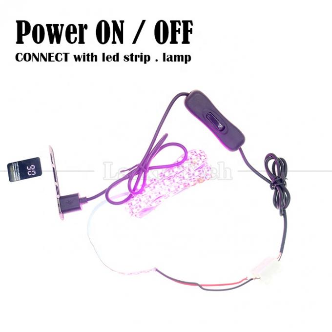 電源はオフ 1M USB A 男性から開ける 304 スイッチボタンを持つ缶詰の裸線充電ケーブル 0