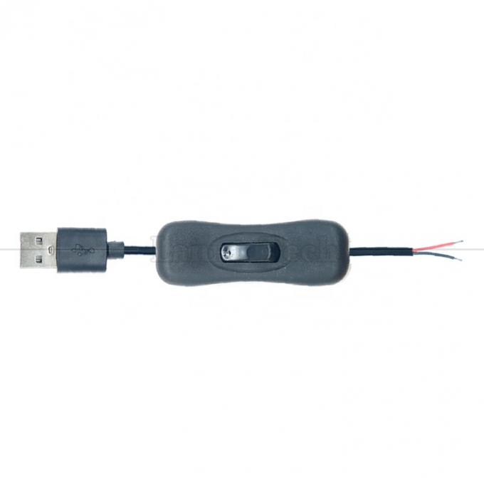 電源はオフ 1M USB A 男性から開ける 304 スイッチボタンを持つ缶詰の裸線充電ケーブル 6