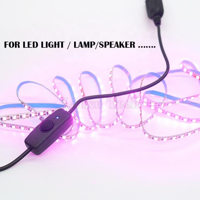 インディケーター ブルーライト 防水シリコンカバー プッシュ ボタン 男性から女性への電源スイッチ ON OFF USB拡張ケーブル 1