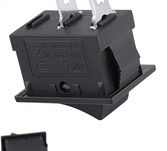 AC 6A/250V 10A/125V 黒 2ピン位置 オンオフのスナップ 3