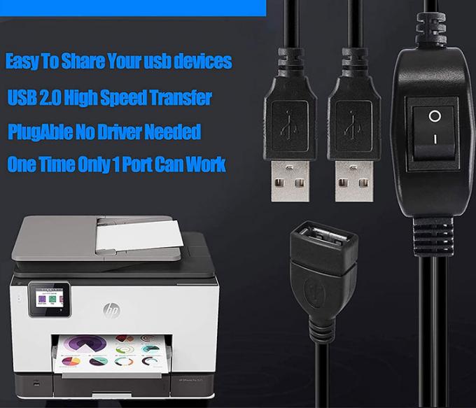 1 女性から2 双男性 USB Y スプリッター プリンタ スキャナー スピーカー キーボード マウスのスイッチケーブル 8