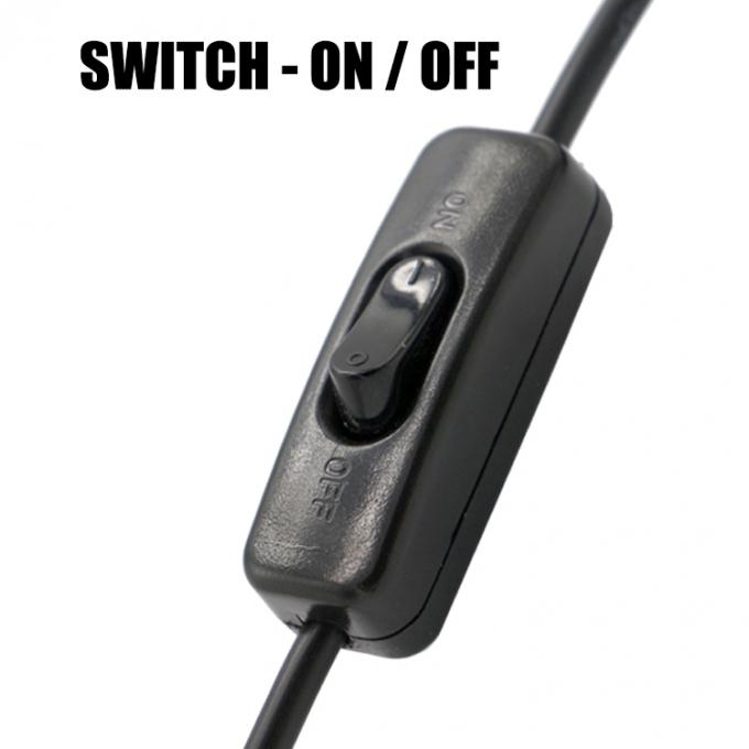 高品質 1M ON OFF コントローラー マイクロBからUSBA拡張ケーブル LEDランプのスイッチ 3