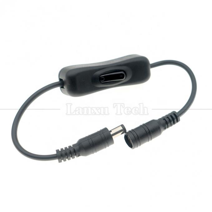 12V 24V 男性から女性 5.5x2.1mm DC ジャックオンオフ 304 スイッチケーブル 0