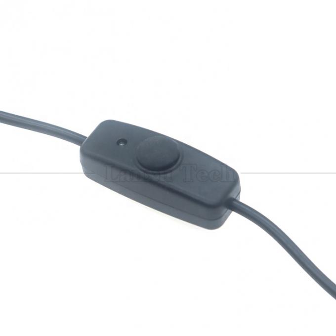 防水シリコンゴムカバー オンオフ プッシュ ボタン スイッチ 5V USB オープン 裸 2ピンのワイヤー LEDライトランプのための端ケーブル 1