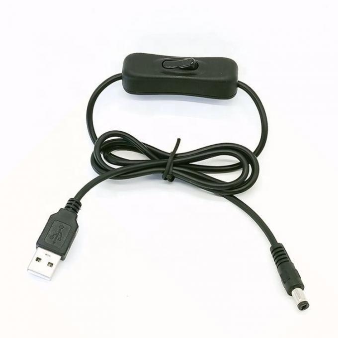 1m 5V USBからDC 5.5x2.1mm 電源充電器拡張ケーブル 0