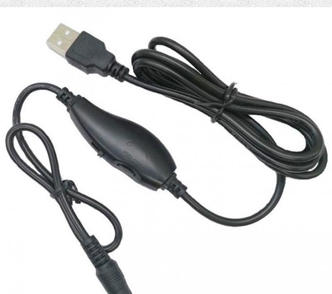 5VUSBからDC 5.5x2.1mm 12V出力明るさ制御 調節可能なディマー オンオフ スイッチケーブル LEDライトランプ扇風機 1