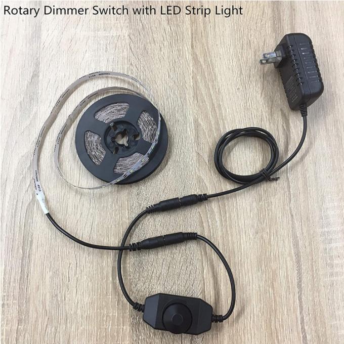 12V 24V LEDテーブルランプ ストリップロープライト 男性から女性 LEDディマースイッチ リモコン 9