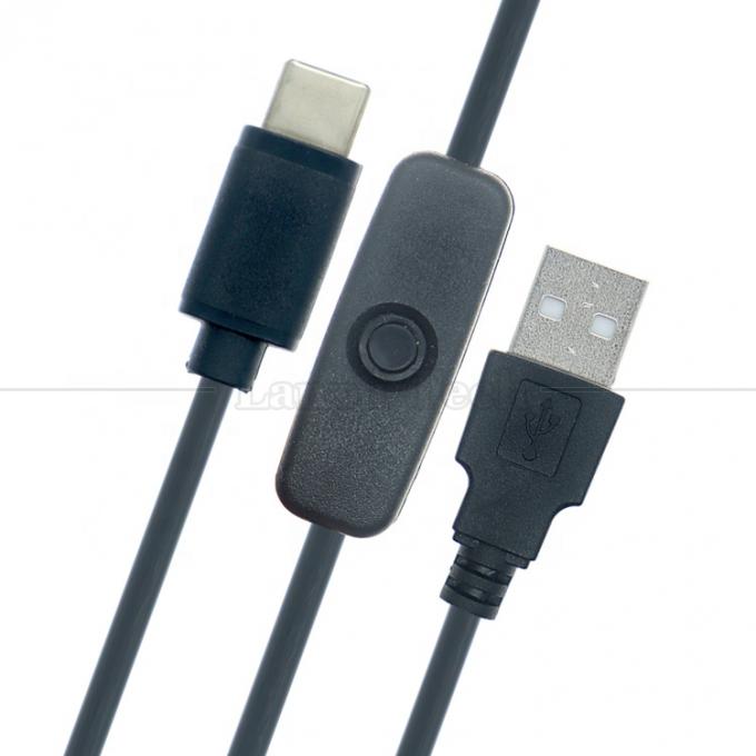 5V USB A 男性からタイプ C USB スイッチ 電源オンオフケーブル ラズベリーパイ LED ストライプ 1