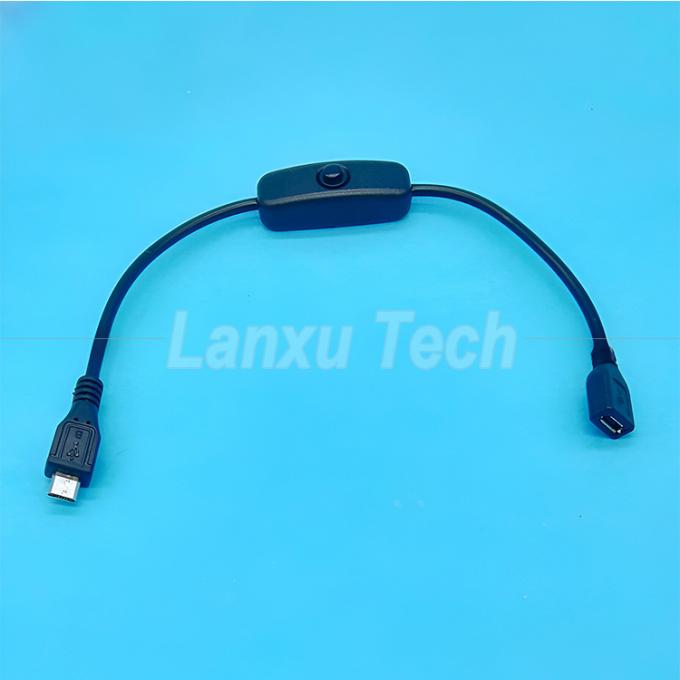 USB マイクロB 男性から女性への拡張子 オンオフ プッシュ ボタン 501 スイッチケーブル 2