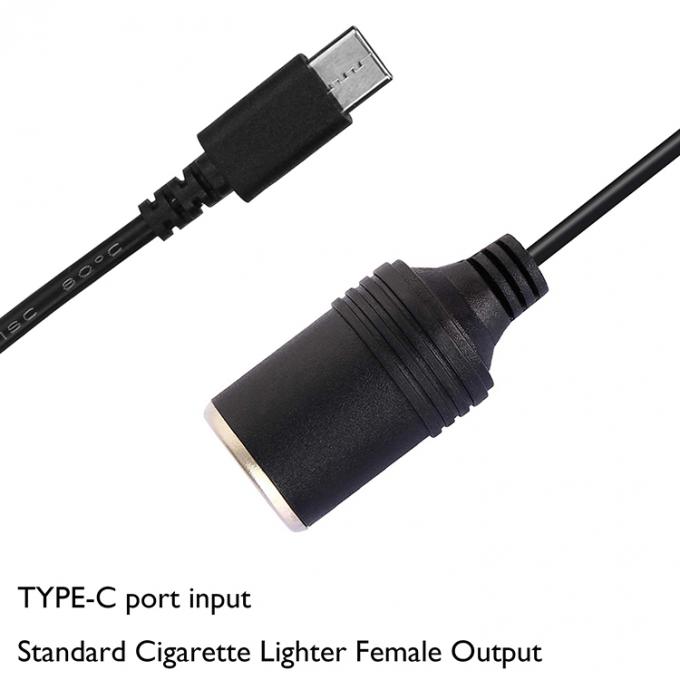 PD充電 12v出力 USBタイプC 男性からタバコ点火器 女性ソケットプラグ 電源アダプターケーブル 車用 2