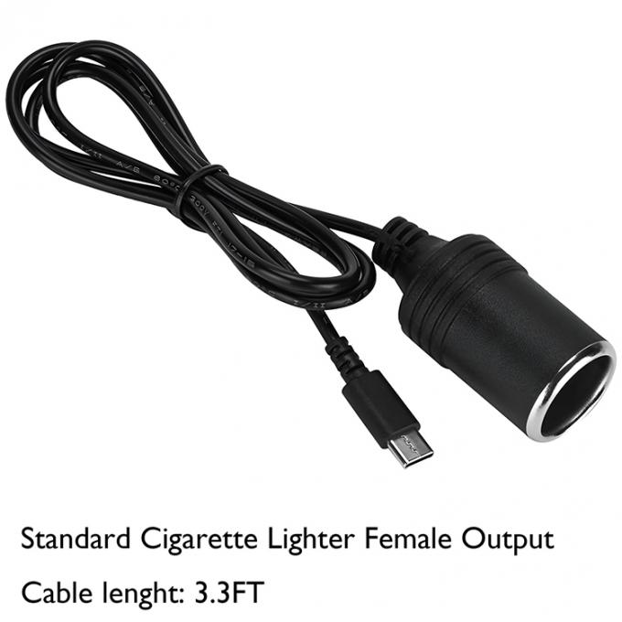 PD充電 12v出力 USBタイプC 男性からタバコ点火器 女性ソケットプラグ 電源アダプターケーブル 車用 1