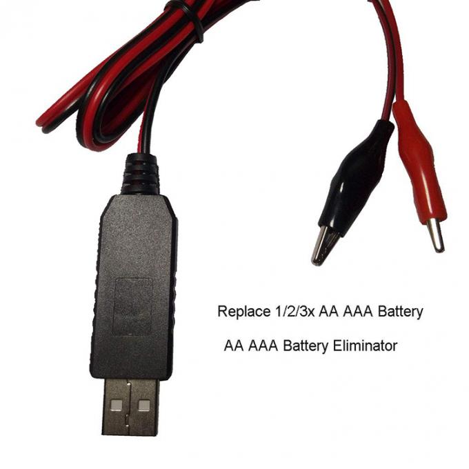 AAA AAA バッテリーエリミネーター リパース バッテリー USB 5v から 1.5v 3v 4.5v ステップダウン 電源充電ケーブル LEDライト 電動玩具 2