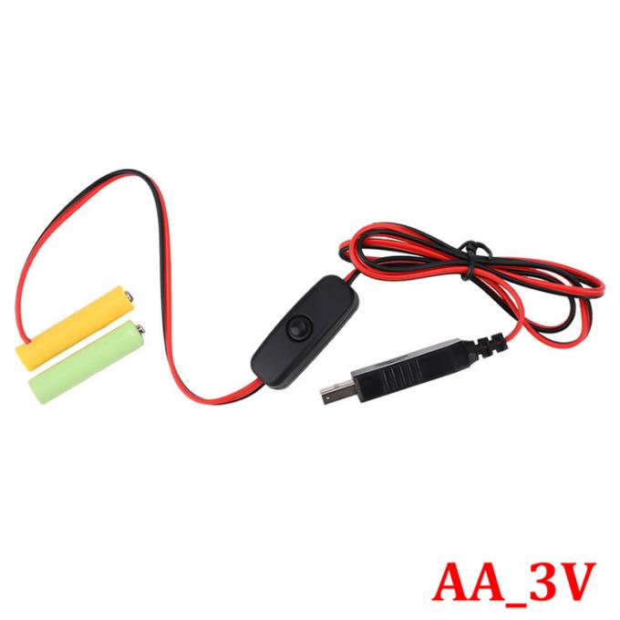1.5v 3v 4.5v 6v LR6 AA LR03 AAA バッテリー消し USB スイッチ ON OFF 電源充電ケーブルを交換する 1