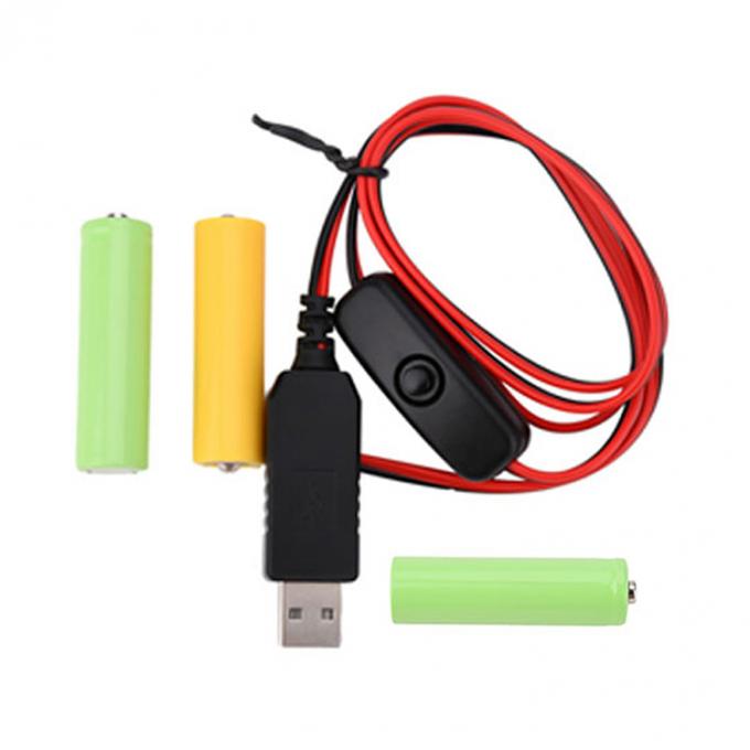 1.5v 3v 4.5v 6v LR6 AA LR03 AAA バッテリー消し USB スイッチ ON OFF 電源充電ケーブルを交換する 3
