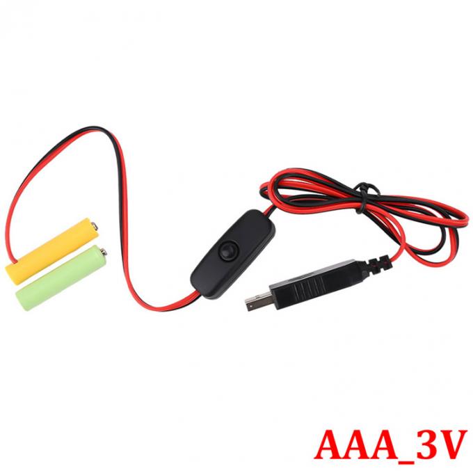 1.5v 3v 4.5v 6v LR6 AA LR03 AAA バッテリー消し USB スイッチ ON OFF 電源充電ケーブルを交換する 4