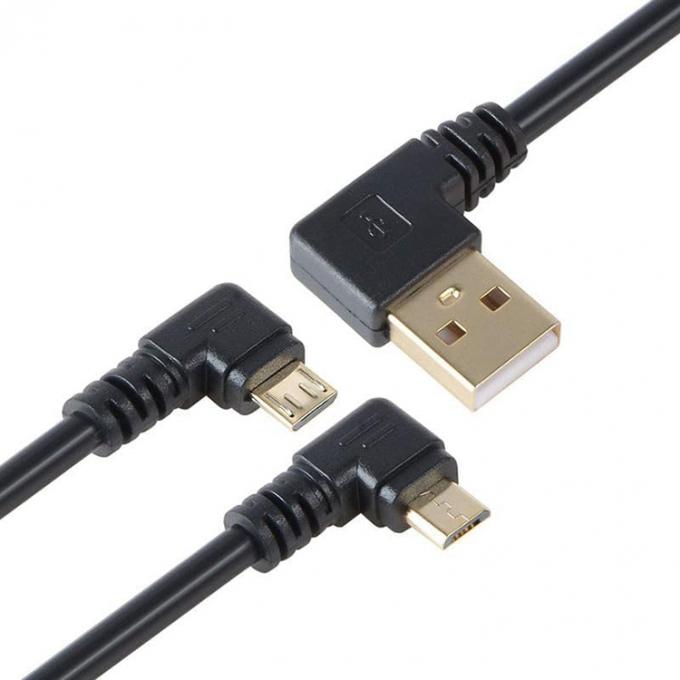 角度 USB から L 形 左 右 角 90 度 マイクロ V8 拡張 データ 充電 ケーブル 0