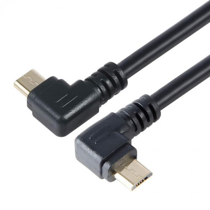 角度 USB から L 形 左 右 角 90 度 マイクロ V8 拡張 データ 充電 ケーブル 3