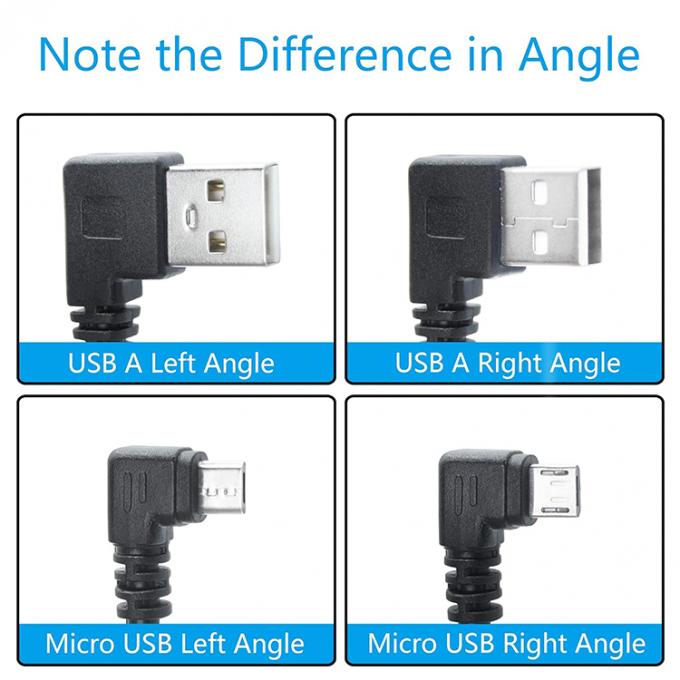 角度 USB から L 形 左 右 角 90 度 マイクロ V8 拡張 データ 充電 ケーブル 2