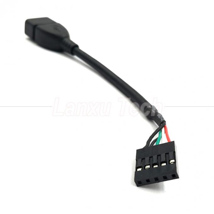 カスタムUSB2.0タイプA 女性プラグヘッダーから5ピンデュポントコネクタワイヤーマザーボードケーブル 1