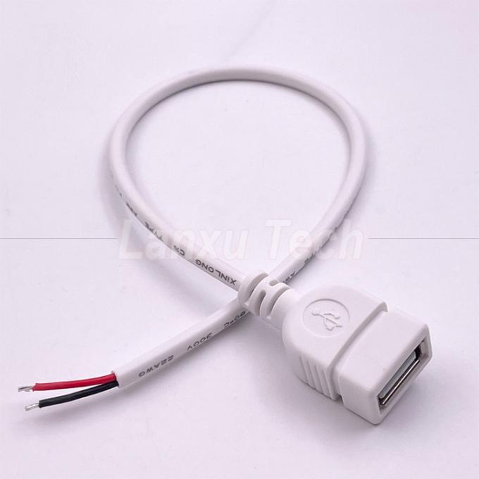 5V ホワイトUSB 女性 裸のワイヤーを開ける 1