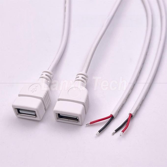 5V ホワイトUSB 女性 裸のワイヤーを開ける 4