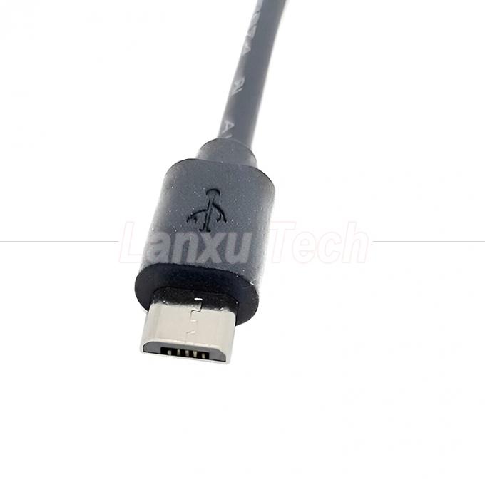 マイクロUSB 男性からDC 3.5x1.35mm 女性 ジャック ファン用電源延長ケーブル LEDストライプ 3