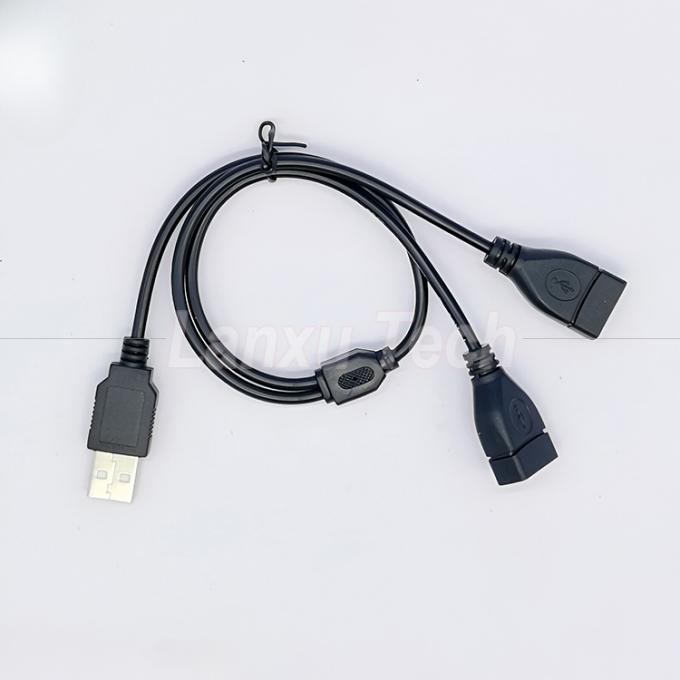 USB 2.0 A 男性から2 双 USB 女性 ジャック Y スプリッター ハブ 電源コード拡張アダプターケーブル 2