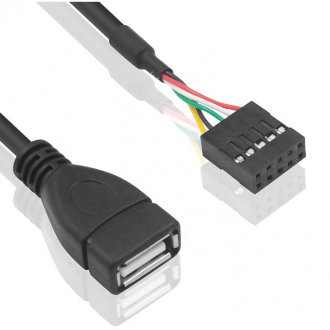 USBタイプA 女性から9ピンデュポント 女性ヘッダーマザーボードアダプターケーブル 1