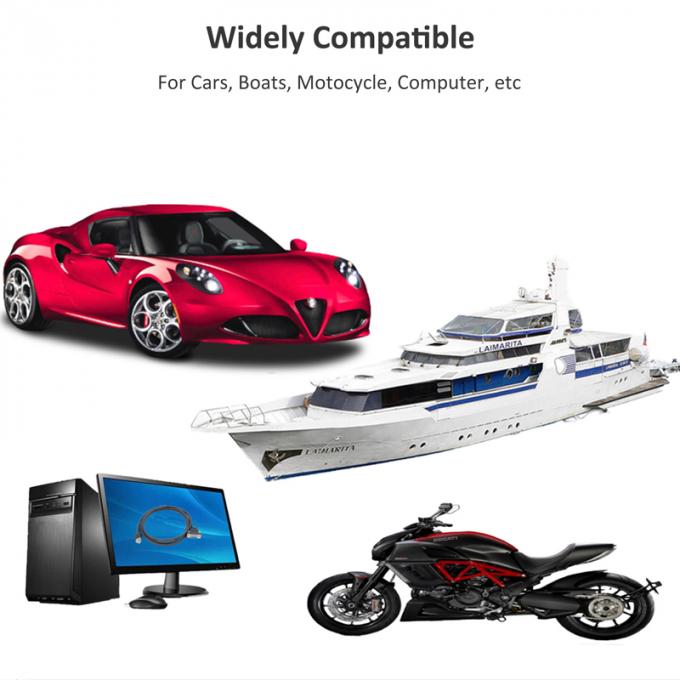 USB B2.0/3.0 男性から女性への防水拡張ケーブル プリント用自動車 トラック用ボート用モーターサイクル用コンピュータ用 5
