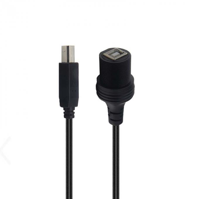 USB B2.0/3.0 男性から女性への防水拡張ケーブル プリント用自動車 トラック用ボート用モーターサイクル用コンピュータ用 1