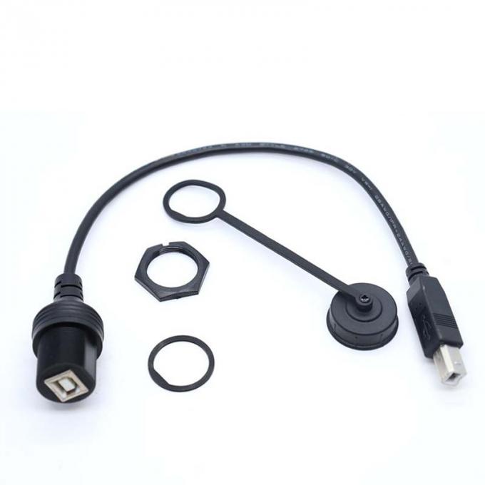 USB B2.0/3.0 男性から女性への防水拡張ケーブル プリント用自動車 トラック用ボート用モーターサイクル用コンピュータ用 3