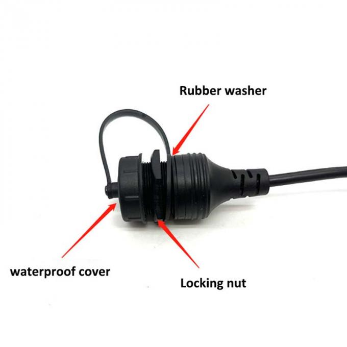 USB B2.0/3.0 男性から女性への防水拡張ケーブル プリント用自動車 トラック用ボート用モーターサイクル用コンピュータ用 0