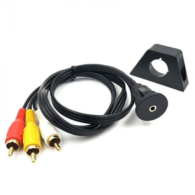 カスタム DC 3.5 から 3RCA 防水拡張ケーブル 自動車 トラック ボート モーターサイクルのコンピュータのためのフラッシュマウントパネル 1