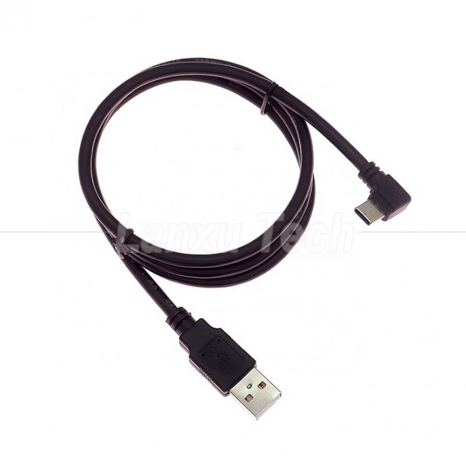90度右角高速充電 2A USB 2.0 から C 型データ充電器拡張ケーブル 0