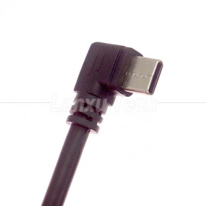 90度右角高速充電 2A USB 2.0 から C 型データ充電器拡張ケーブル 2