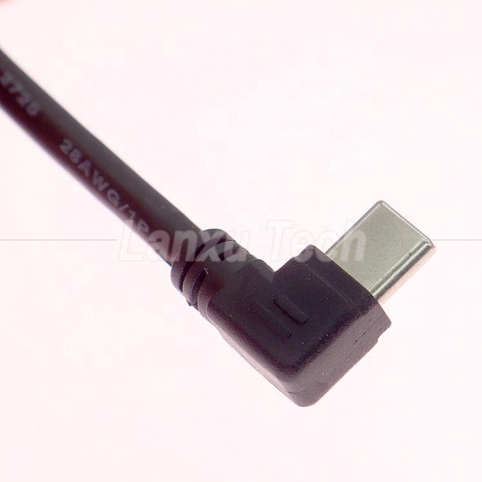 90度右角高速充電 2A USB 2.0 から C 型データ充電器拡張ケーブル 3