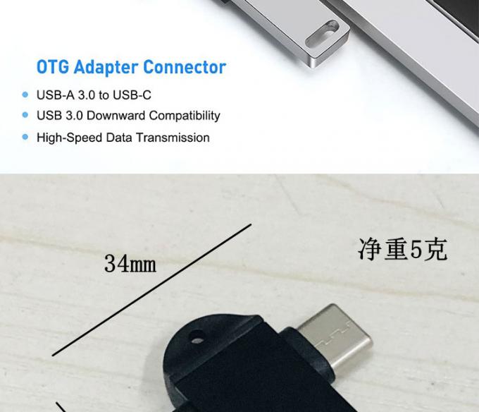2 in 1 USB3.0 to Micro B Type C USBコンバーター Android 携帯電話用 U ディスクマウス用 OTG アダプター 4