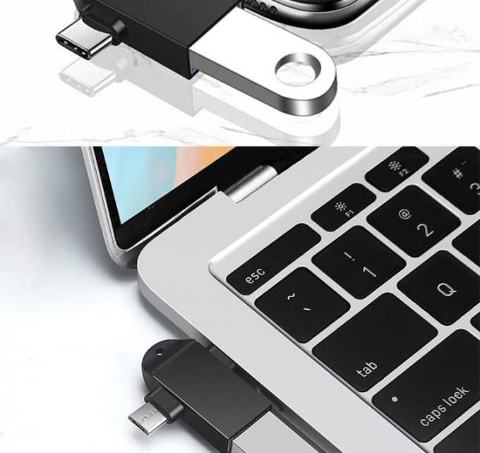 2 in 1 USB3.0 to Micro B Type C USBコンバーター Android 携帯電話用 U ディスクマウス用 OTG アダプター 3