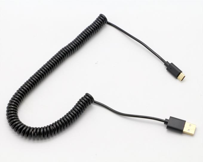 カスタム 3M ゴールド コネクタ 急速充電 春輪式 USBタイプC データ充電ケーブル 0