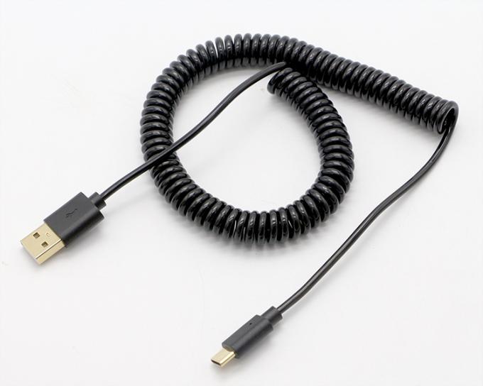 カスタム 3M ゴールド コネクタ 急速充電 春輪式 USBタイプC データ充電ケーブル 5