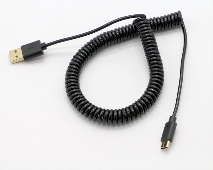 カスタム 3M ゴールド コネクタ 急速充電 春輪式 USBタイプC データ充電ケーブル 4