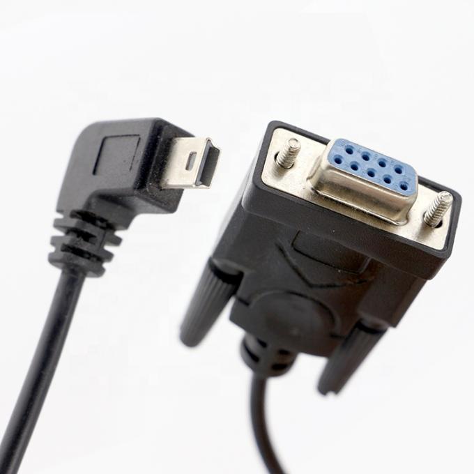 カスタム 90 度 右角 ミニ B USB 女性 DB9 RS232 シリアルケーブル 4