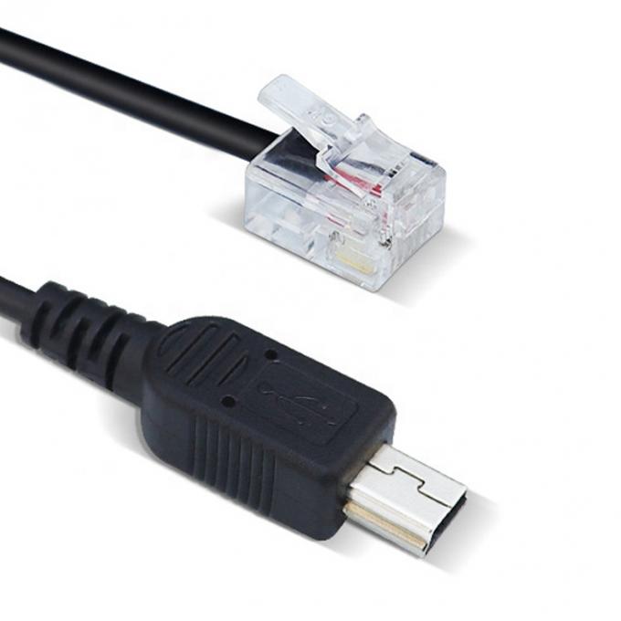 カスタムアセンブリ ミニB 5p USBからRJ9 RJ11ケーブル 4