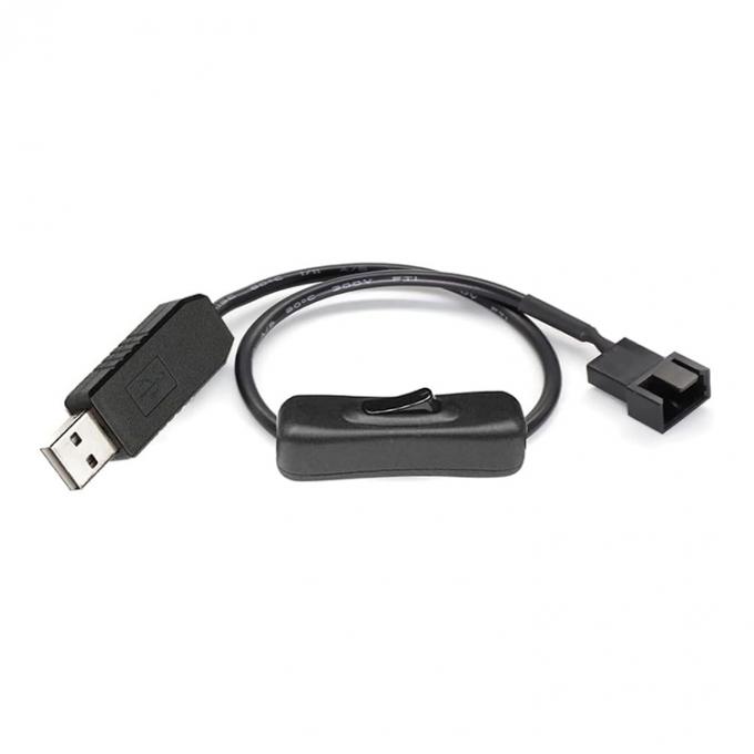 12V ステップアップ ブースト USB 3ピン 4ピン PWM PC扇風機 ON OFF スイッチ パワーアダプターケーブル 0