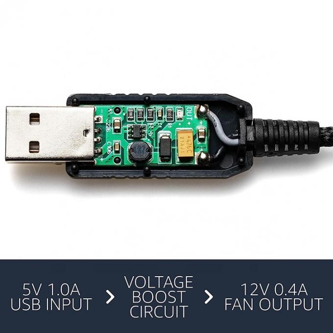 12V ステップアップ ブースト USB 3ピン 4ピン PWM PC扇風機 ON OFF スイッチ パワーアダプターケーブル 1
