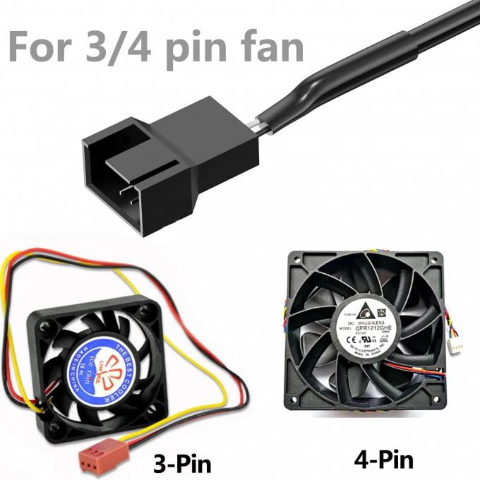 調節可能なUSB 5V ステップアップ DC 12V 3ピン 4ピン接続扇風機速度コントローラー パワーアダプターケーブル PC 冷却扇風機 4