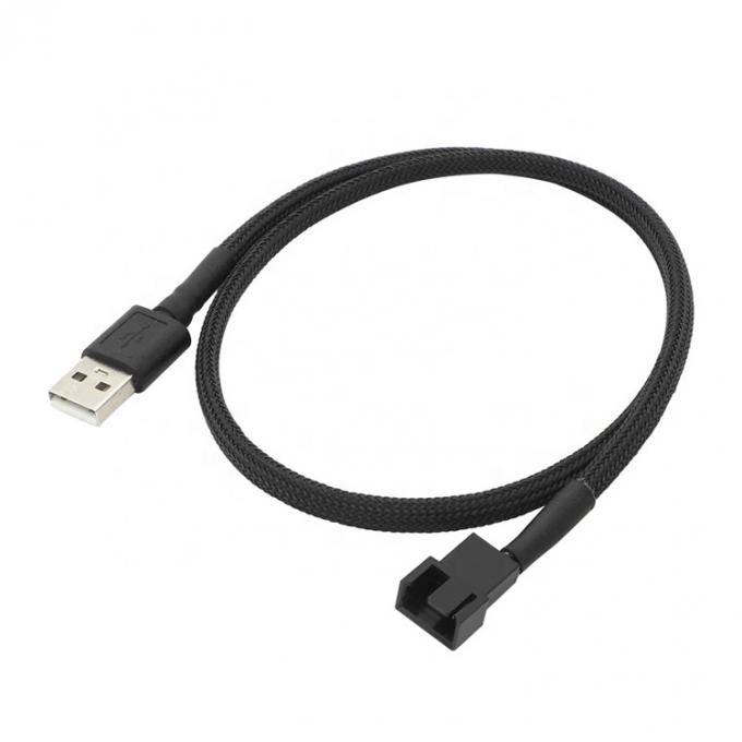 USBから3ピン4ピン モレックス 女性 PWM 5Vケース コンピュータ クーラー 冷却ファン 電源 アダプター 接続ケーブル 5