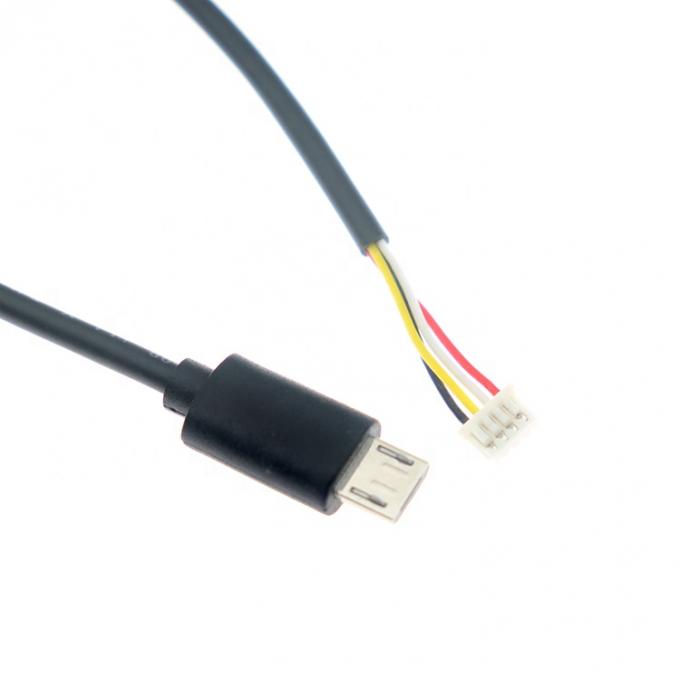 オーダーメイド 10cm 20cm 30cm 50cm マイクロB 5Pから4P JST MX 1.25mm接続ワイヤケーブル 1