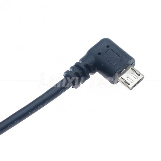 ポータブルショート 90 度 右角 マイクロ V8 から USB 女性ソケット OTG アダプタケーブル 携帯電話 ラップトップ 3